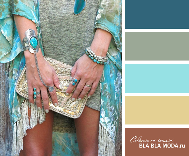 In shades of Turquoise
