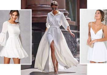 Белые летние платья